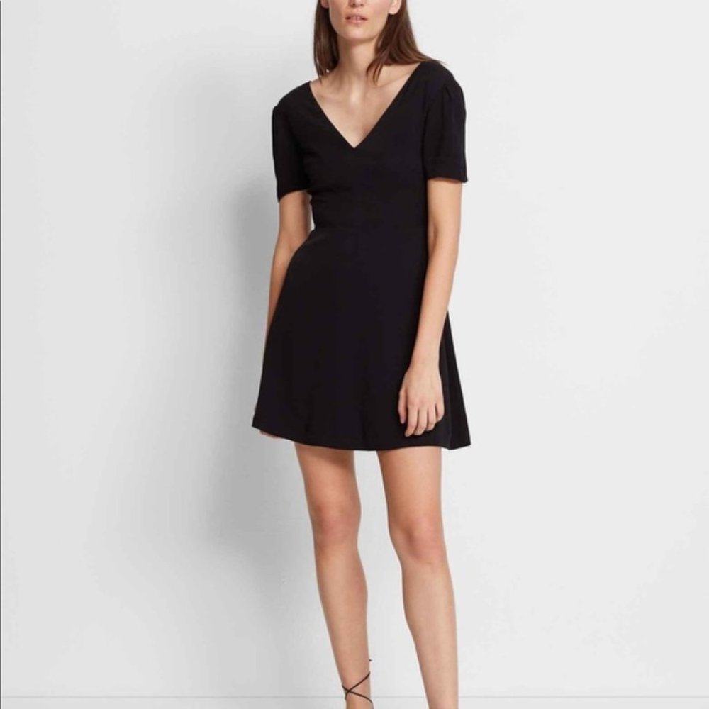 Club Monaco Lowcut Cut-Out V-Neck Dress